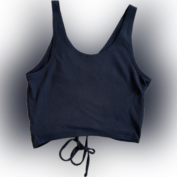 La SENZA Black Ruched Crop Top - Picture 2 of 4